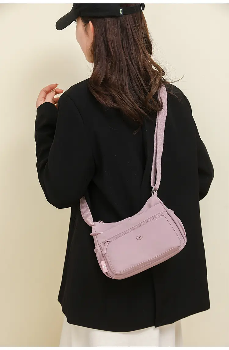 Lightweight Nylon Crossbody Bag for Women Grey — feature 26