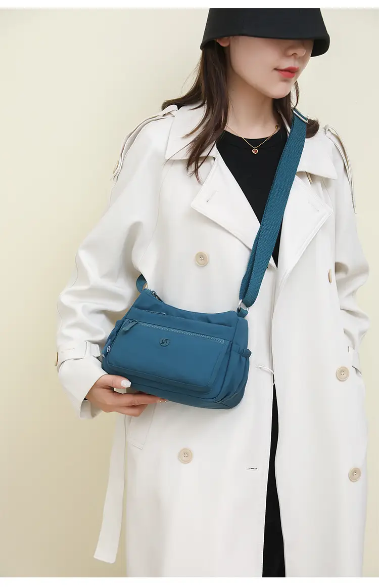 Lightweight Nylon Crossbody Bag for Women Grey — feature 31