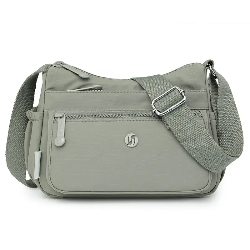 Lightweight Nylon Crossbody Bag for Women Grey - Image 2