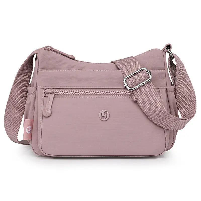 Lightweight Nylon Crossbody Bag for Women Grey - Image 8
