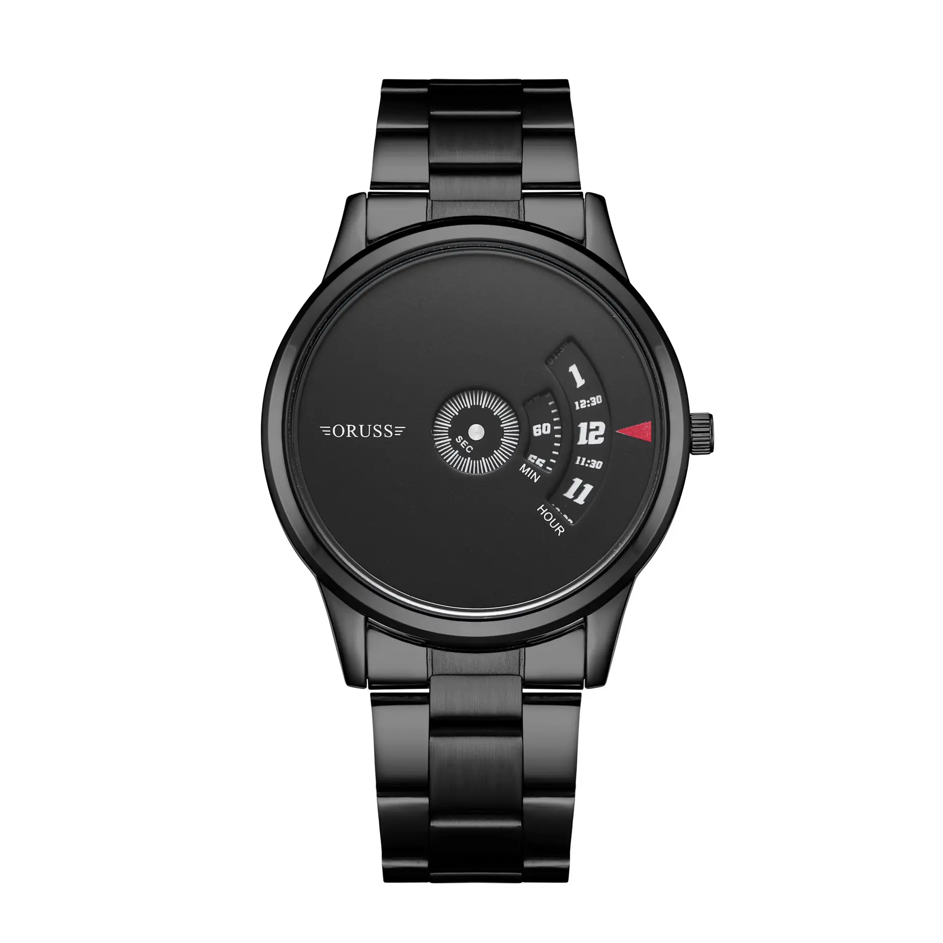 Men's Blue Steel Band Quartz Watch with Digital Display — feature 15