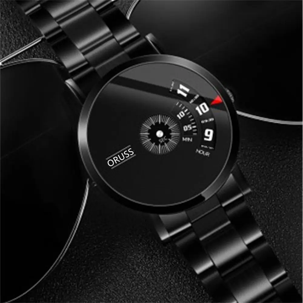 Men's Blue Steel Band Quartz Watch with Digital Display — feature 21