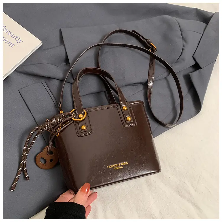 2025 Women's Square Black Shoulder Crossbody Bag with Pendants — feature 45