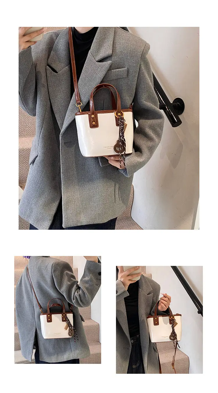 2025 Women's Square Black Shoulder Crossbody Bag with Pendants — feature 7