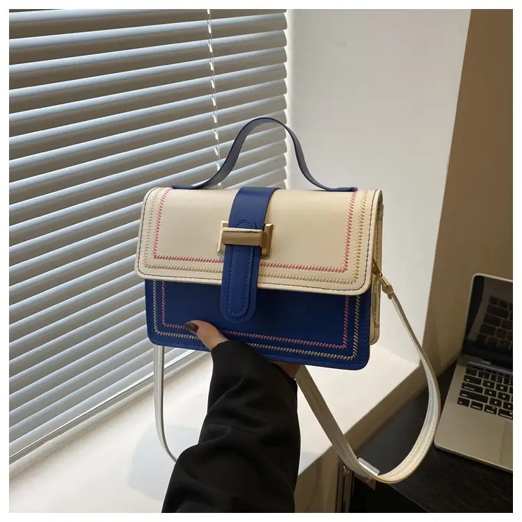 Trendy Crossbody Bag with Stitching & Contrast Color — feature 20
