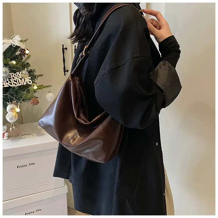 Brown PU Leather Shoulder Bag for Women — feature 28