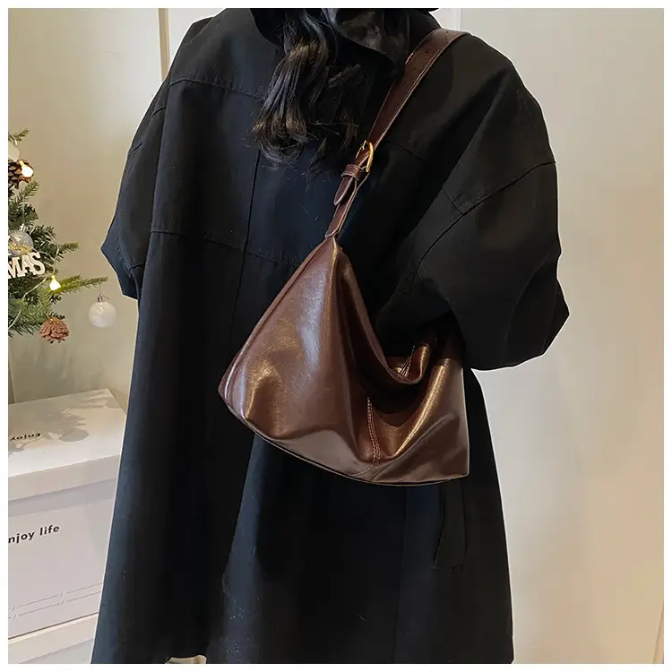 Brown PU Leather Shoulder Bag for Women — feature 29