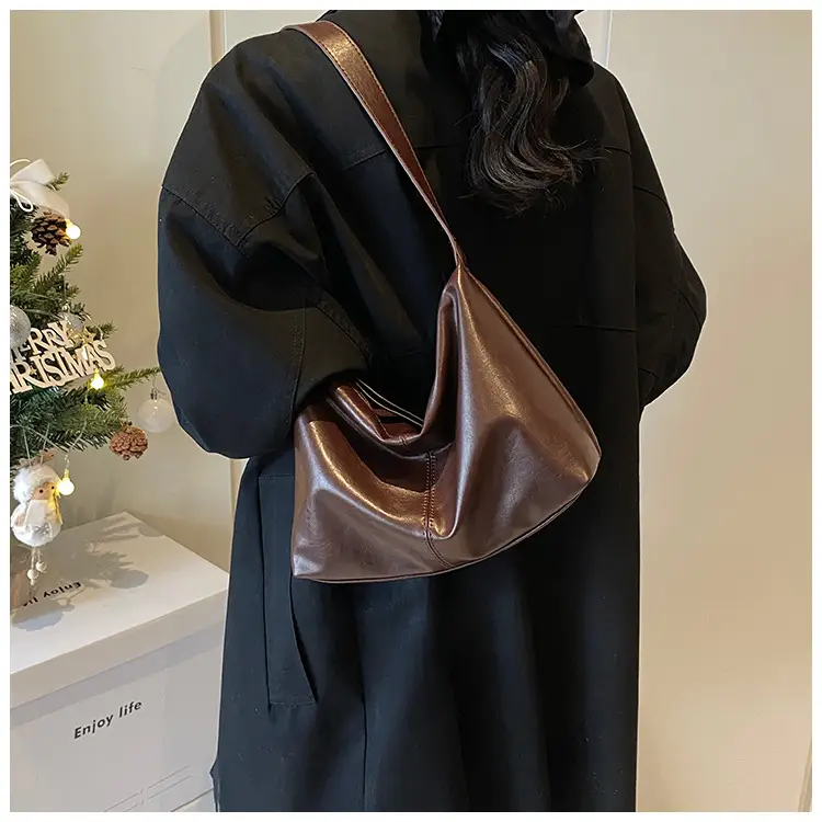 Brown PU Leather Shoulder Bag for Women — feature 30