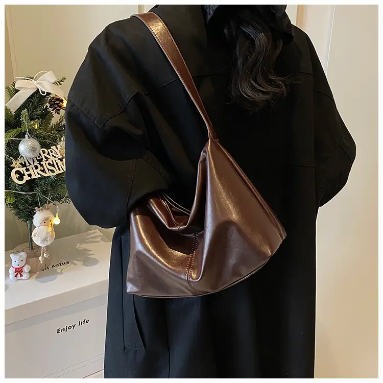 Brown PU Leather Shoulder Bag for Women — feature 31