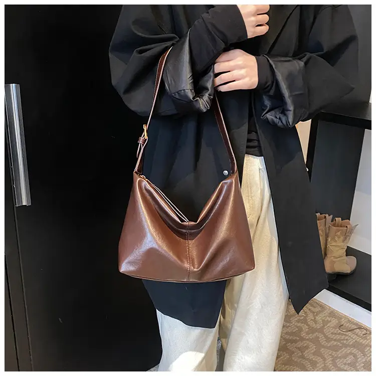 Brown PU Leather Shoulder Bag for Women — feature 35