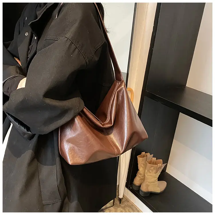 Brown PU Leather Shoulder Bag for Women — feature 37
