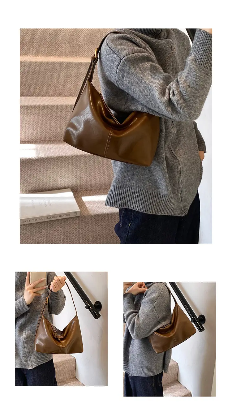 Brown PU Leather Shoulder Bag for Women — feature 7
