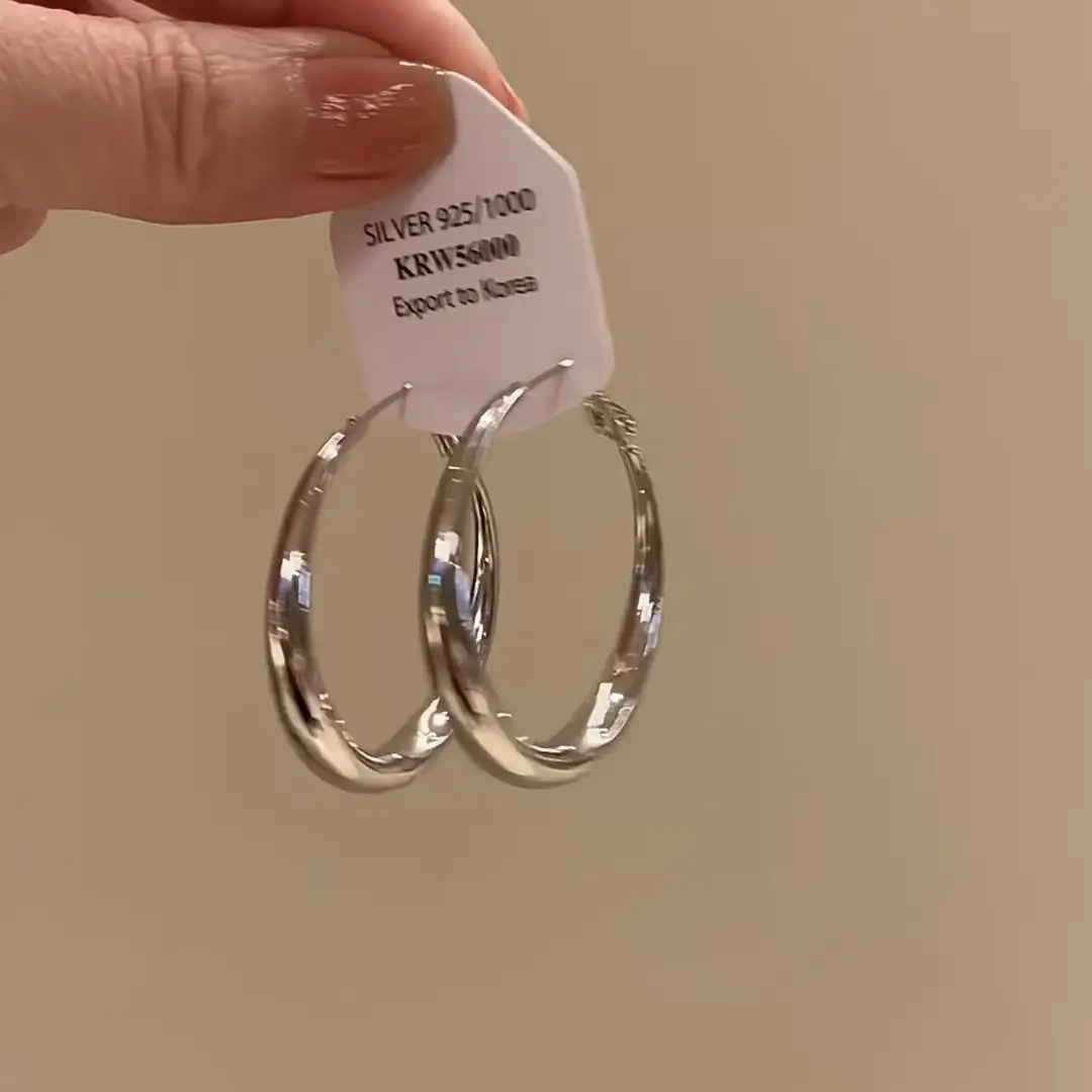 Golden Ring Ear Ring Women's 2024 New Explosive Ear Buckle Light Luxury Advanced Ear Ring Earrings Autumn and Winter Ring Earrings
