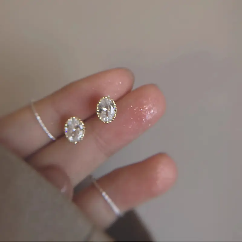 Golden Ring Ear Ring Women's 2024 New Explosive Ear Buckle Light Luxury Advanced Ear Ring Earrings Autumn and Winter Ring Earrings