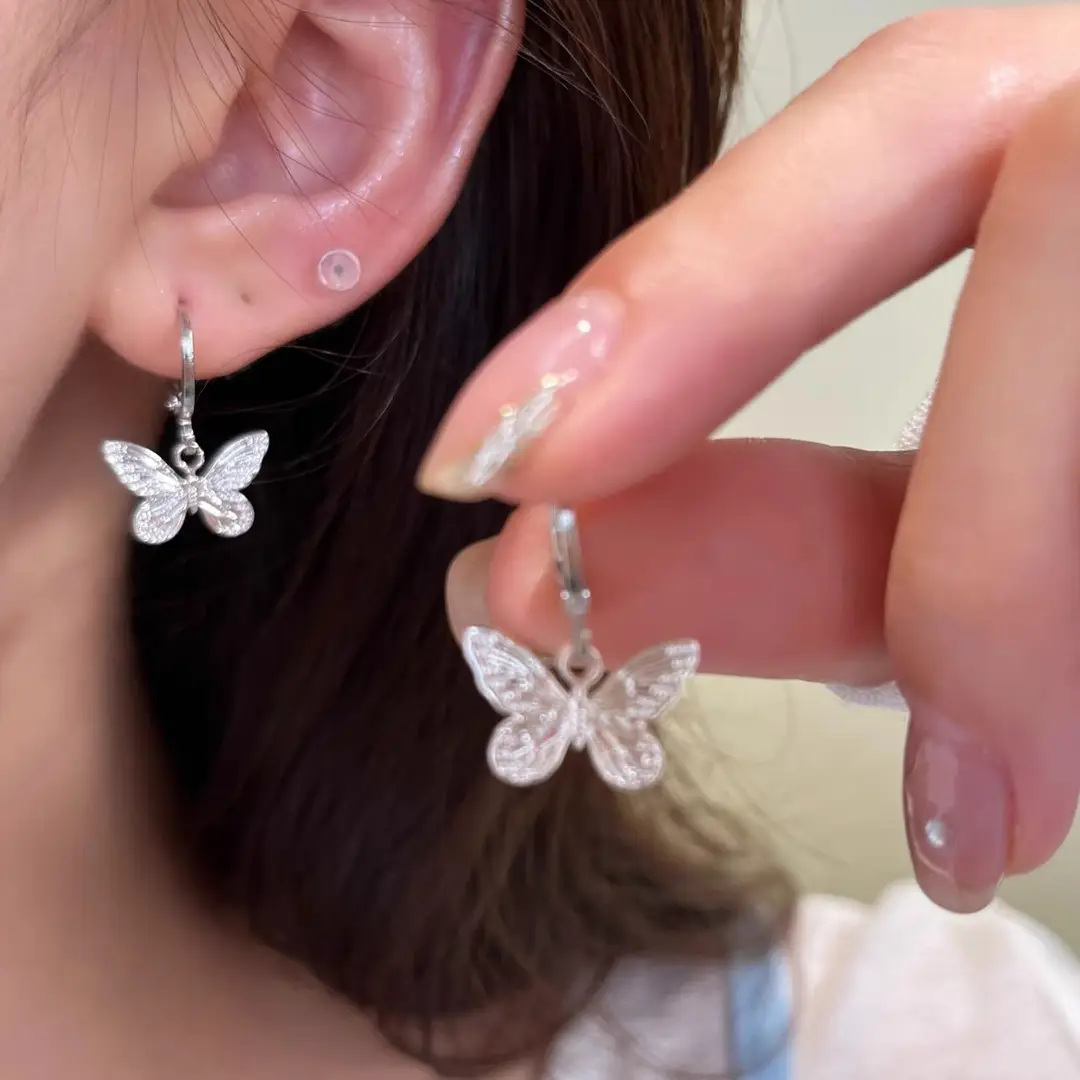 Golden Ring Ear Ring Women's 2024 New Explosive Ear Buckle Light Luxury Advanced Ear Ring Earrings Autumn and Winter Ring Earrings