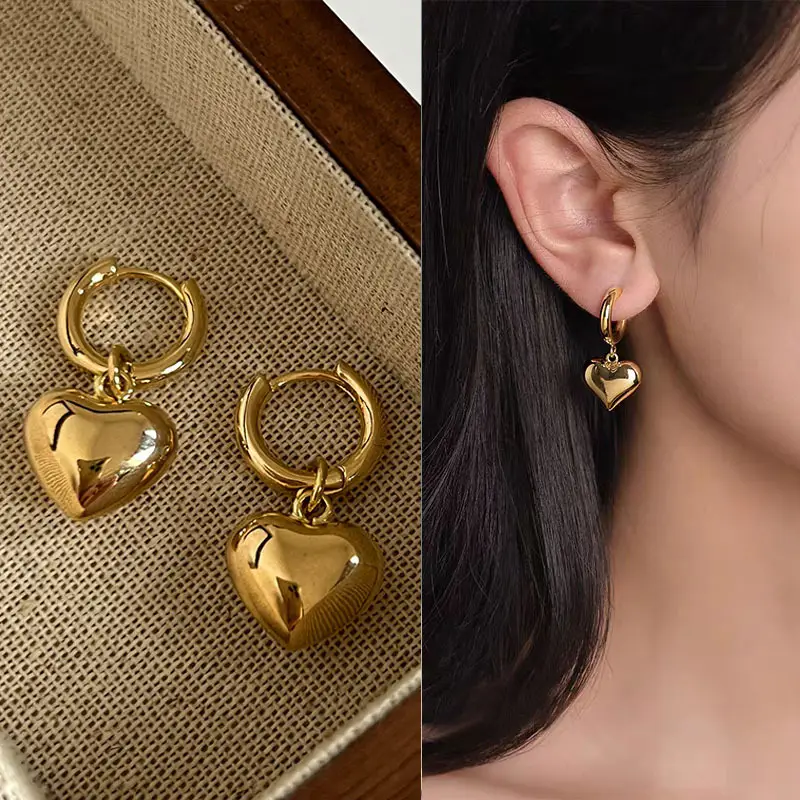 Golden Ring Ear Ring Women's 2024 New Explosive Ear Buckle Light Luxury Advanced Ear Ring Earrings Autumn and Winter Ring Earrings