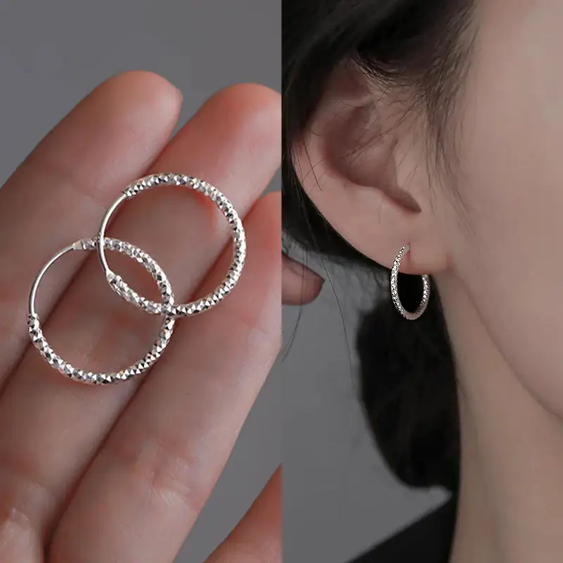 Golden Ring Ear Ring Women's 2024 New Explosive Ear Buckle Light Luxury Advanced Ear Ring Earrings Autumn and Winter Ring Earrings