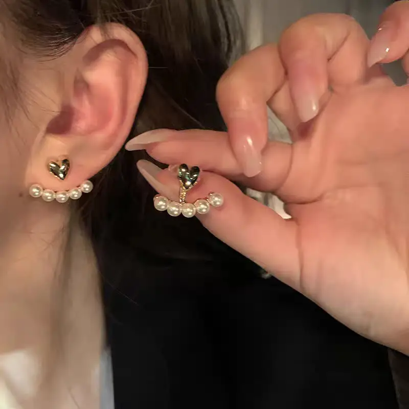 Golden Ring Ear Ring Women's 2024 New Explosive Ear Buckle Light Luxury Advanced Ear Ring Earrings Autumn and Winter Ring Earrings
