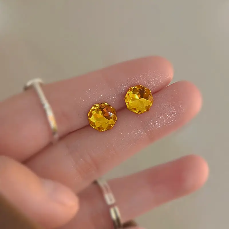 Golden Ring Ear Ring Women's 2024 New Explosive Ear Buckle Light Luxury Advanced Ear Ring Earrings Autumn and Winter Ring Earrings