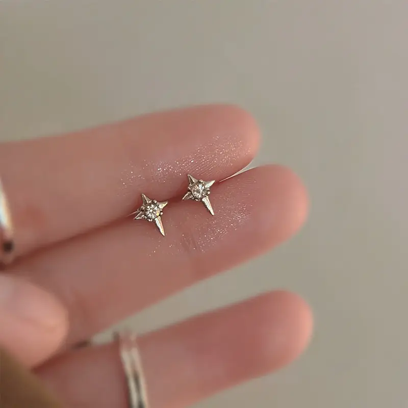 Golden Ring Ear Ring Women's 2024 New Explosive Ear Buckle Light Luxury Advanced Ear Ring Earrings Autumn and Winter Ring Earrings