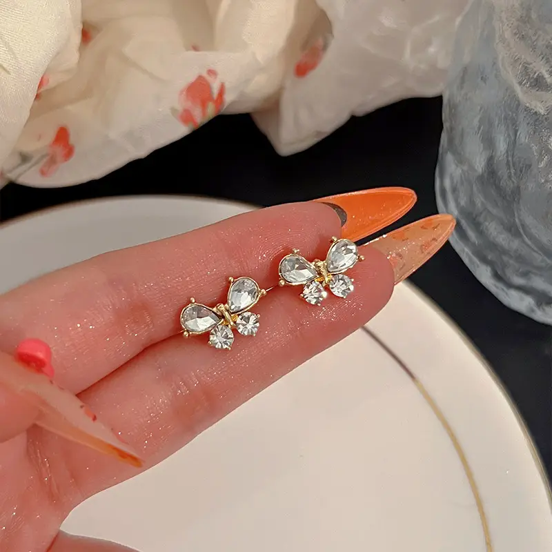 Golden Ring Ear Ring Women's 2024 New Explosive Ear Buckle Light Luxury Advanced Ear Ring Earrings Autumn and Winter Ring Earrings
