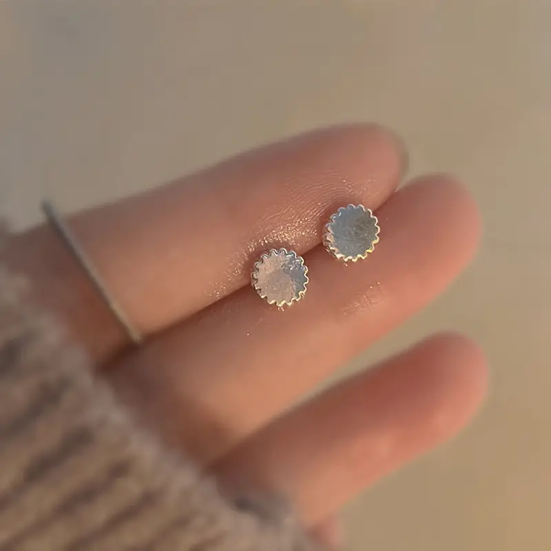 Golden Ring Ear Ring Women's 2024 New Explosive Ear Buckle Light Luxury Advanced Ear Ring Earrings Autumn and Winter Ring Earrings