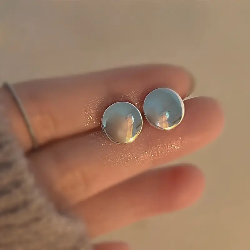 Golden Ring Ear Ring Women's 2024 New Explosive Ear Buckle Light Luxury Advanced Ear Ring Earrings Autumn and Winter Ring Earrings