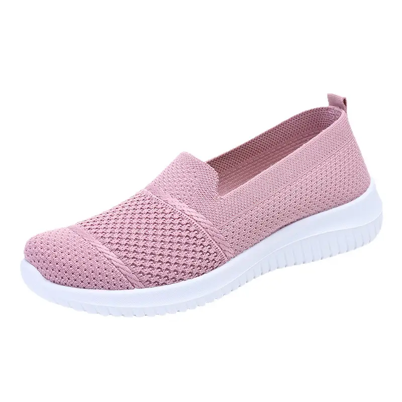 Cross-Border Foreign Trade Women's Shoes New Large Size Breathable Fly Woven Shoes Flat Work Shoes Mesh Shoes Women's Casual Shoes - Image 11