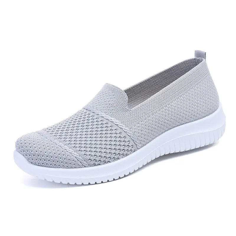 Cross-Border Foreign Trade Women's Shoes New Large Size Breathable Fly Woven Shoes Flat Work Shoes Mesh Shoes Women's Casual Shoes - Image 2