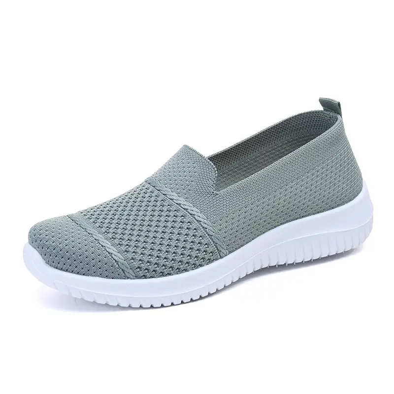 Cross-Border Foreign Trade Women's Shoes New Large Size Breathable Fly Woven Shoes Flat Work Shoes Mesh Shoes Women's Casual Shoes - Image 3