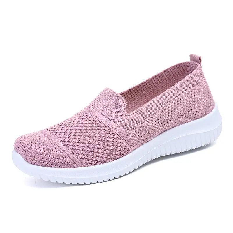 Cross-Border Foreign Trade Women's Shoes New Large Size Breathable Fly Woven Shoes Flat Work Shoes Mesh Shoes Women's Casual Shoes - Image 4