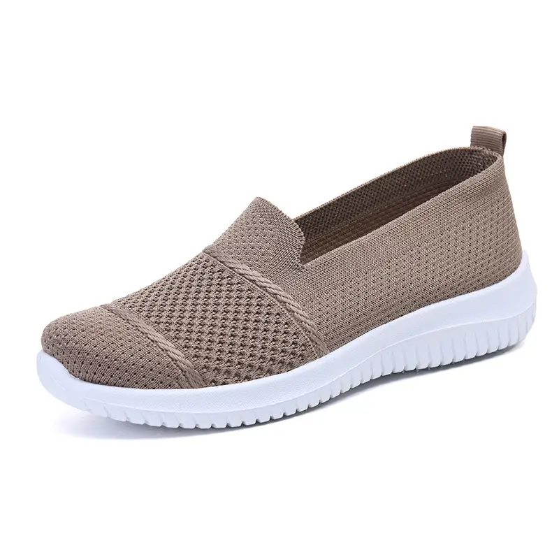 Cross-Border Foreign Trade Women's Shoes New Large Size Breathable Fly Woven Shoes Flat Work Shoes Mesh Shoes Women's Casual Shoes - Image 5
