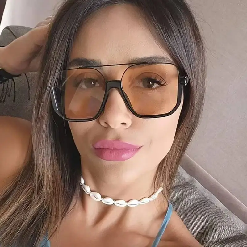 Women's Korean Style Anti-UV Half Frame Sunglasses - Image 12