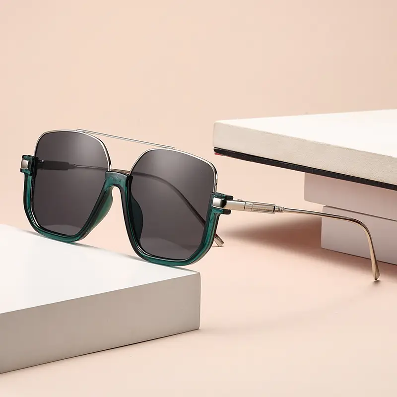 Women's Korean Style Anti-UV Half Frame Sunglasses - Image 3