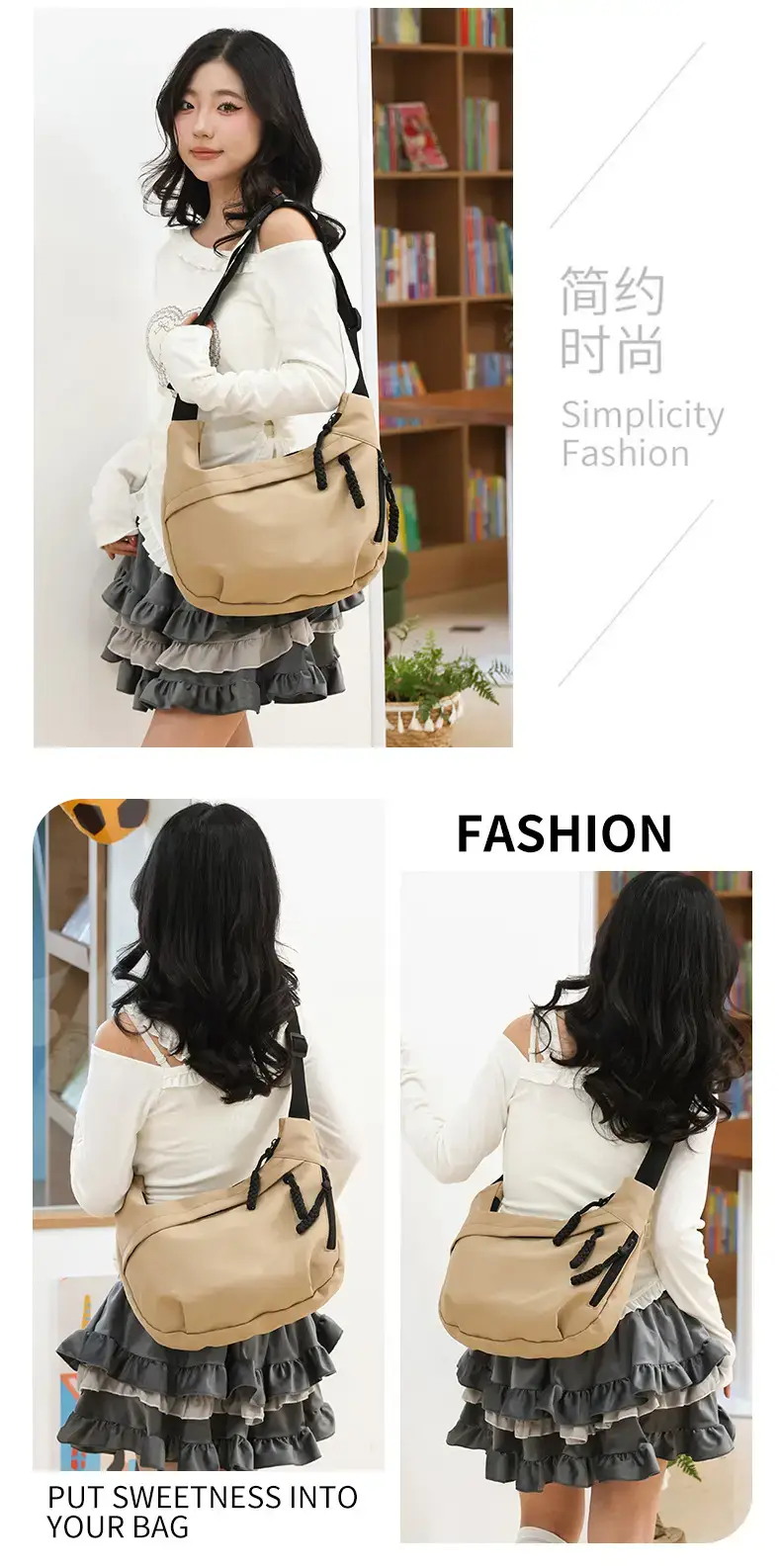 Lightweight Nylon Commuter Bag for Students Women — feature 31