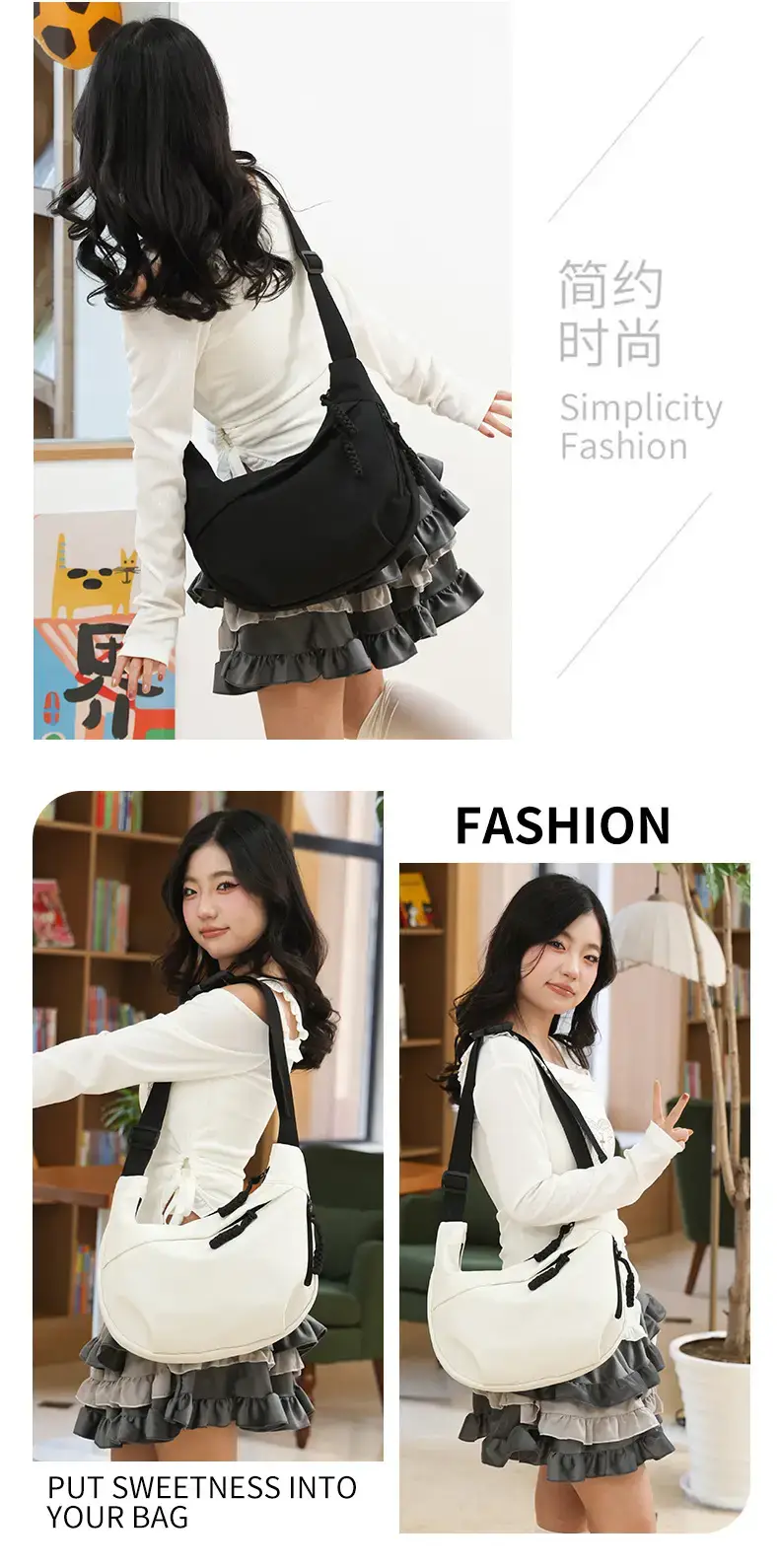 Lightweight Nylon Commuter Bag for Students Women — feature 37