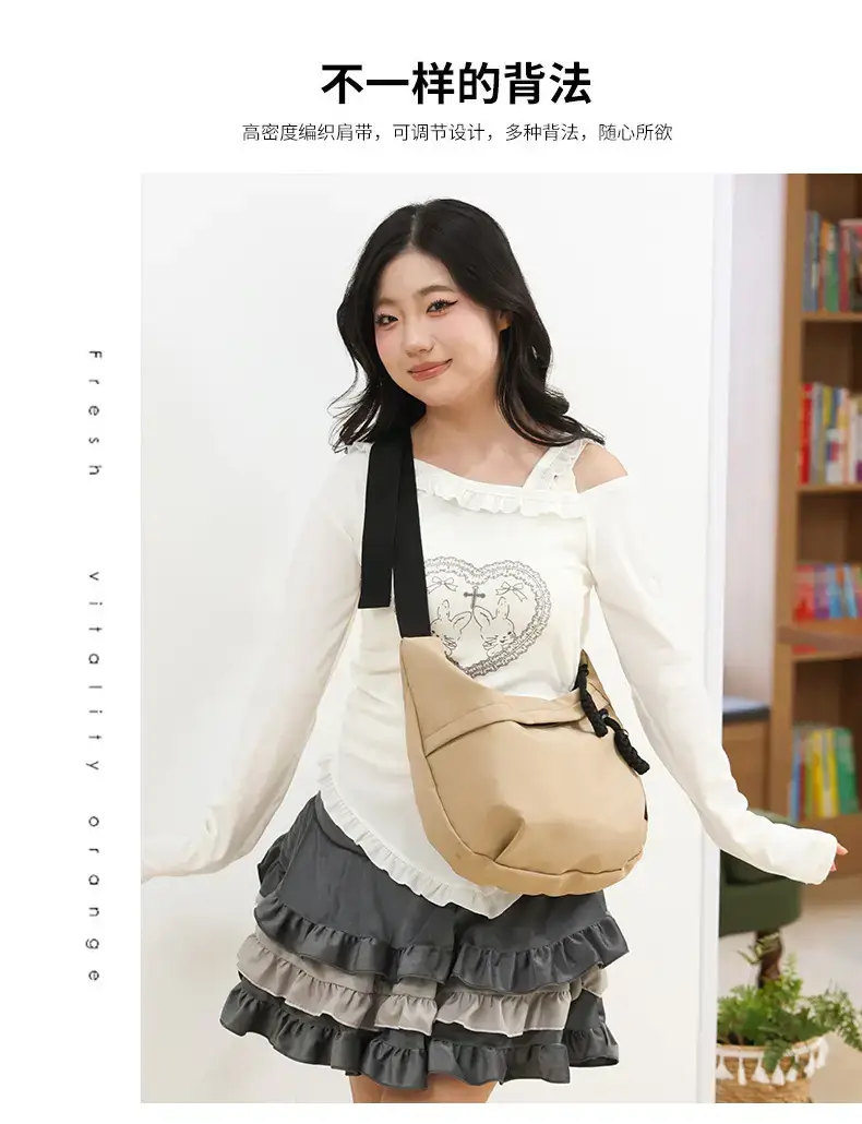 Lightweight Nylon Commuter Bag for Students Women — feature 7