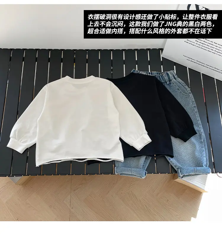 Kids Cotton T-Shirt White Loose Fit for Boys — feature 12