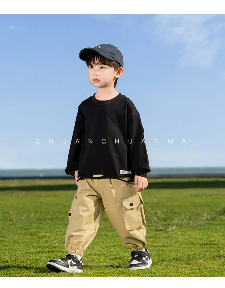 Kids Cotton T-Shirt White Loose Fit for Boys — feature 23