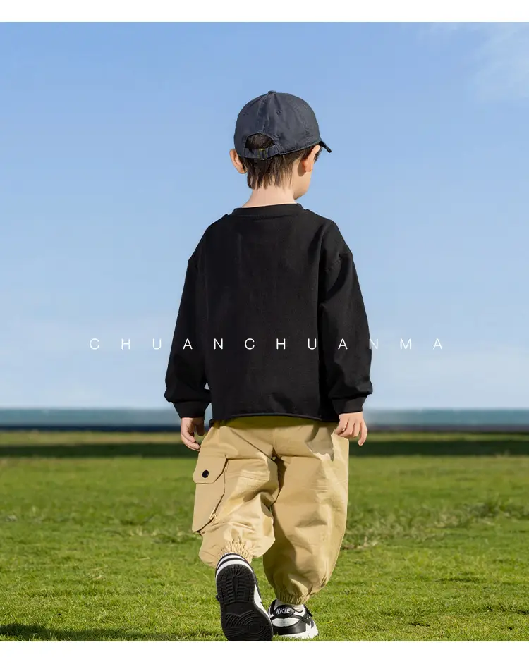 Kids Cotton T-Shirt White Loose Fit for Boys — feature 24