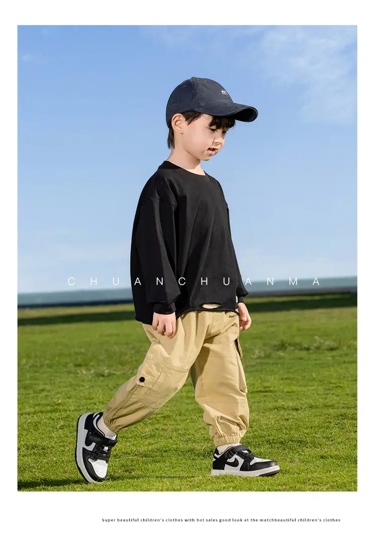 Kids Cotton T-Shirt White Loose Fit for Boys — feature 25