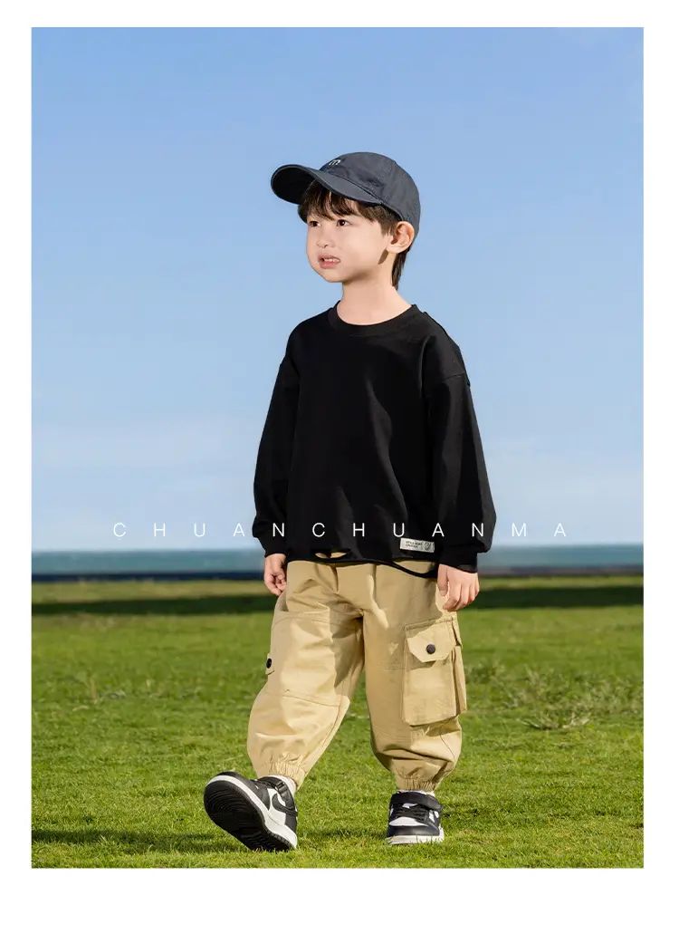 Kids Cotton T-Shirt White Loose Fit for Boys — feature 26