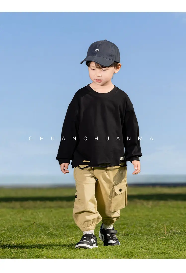 Kids Cotton T-Shirt White Loose Fit for Boys — feature 27
