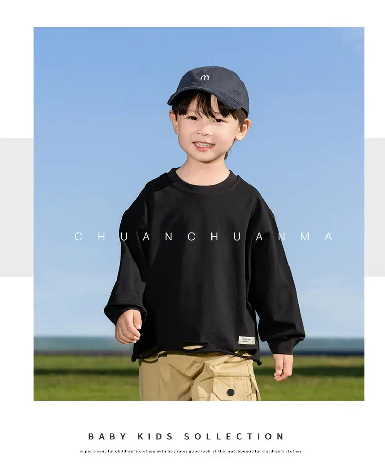 Kids Cotton T-Shirt White Loose Fit for Boys — feature 30