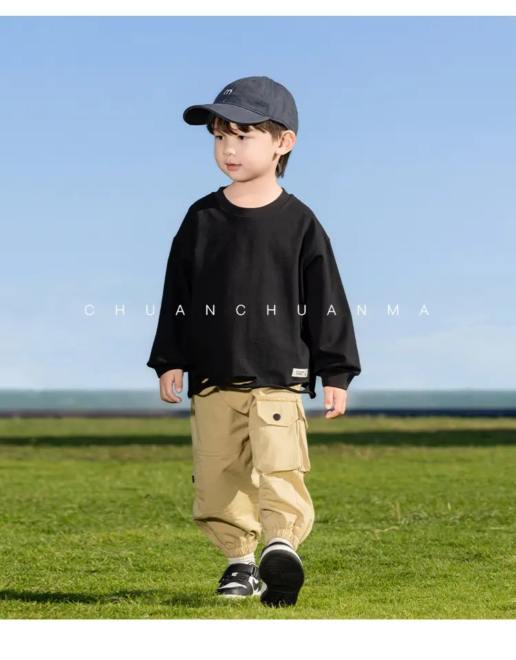 Kids Cotton T-Shirt White Loose Fit for Boys — feature 32