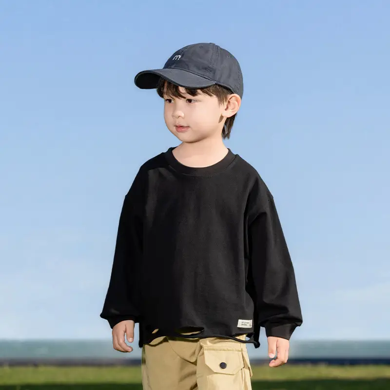 Kids Cotton T-Shirt White Loose Fit for Boys - Image 2