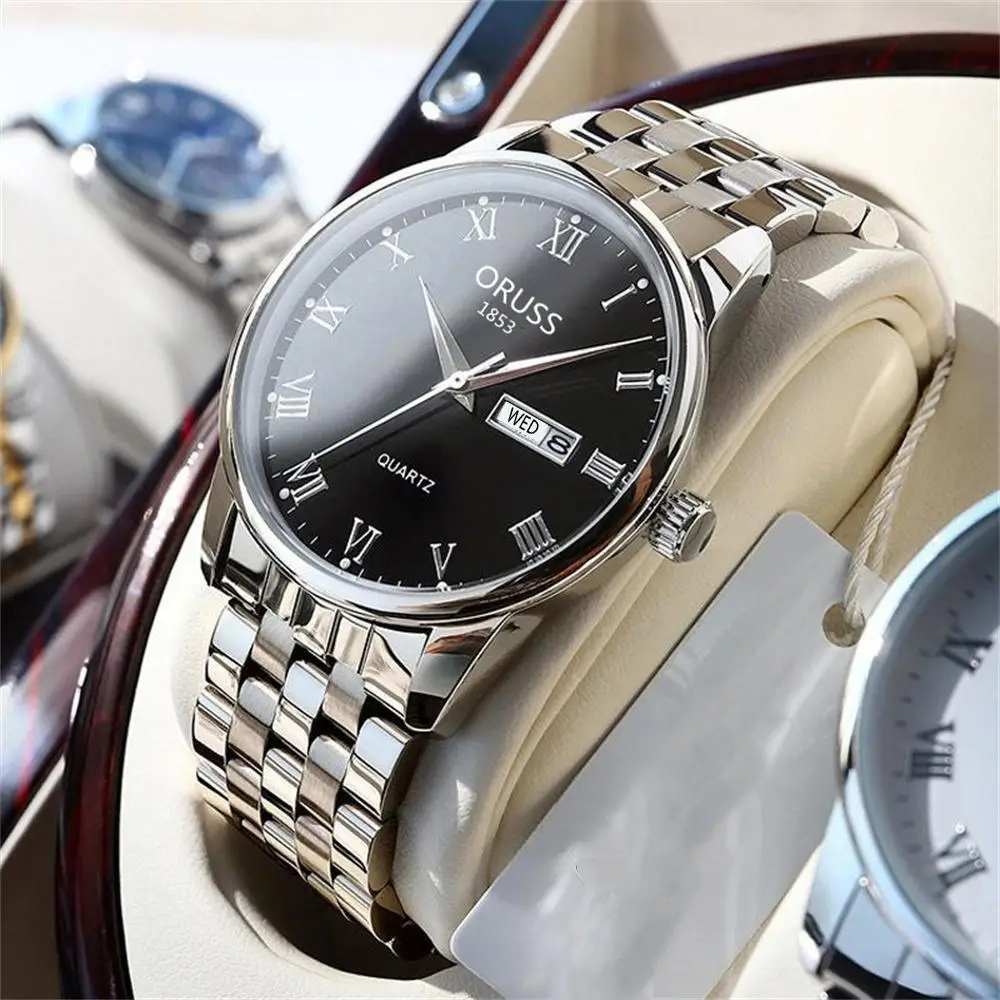 Orrus 1853 Men's Quartz Watch Silver Stainless Band — feature 11