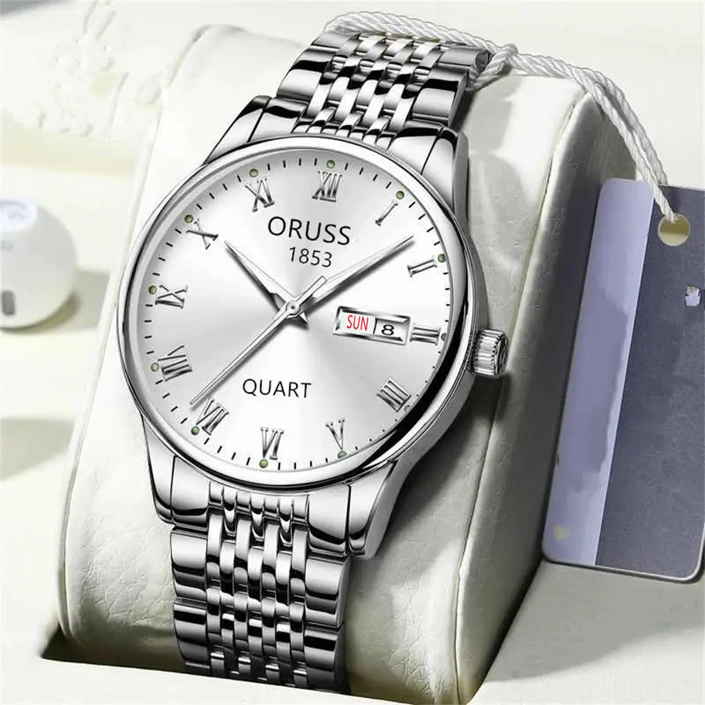 Orrus 1853 Men's Quartz Watch Silver Stainless Band — feature 16
