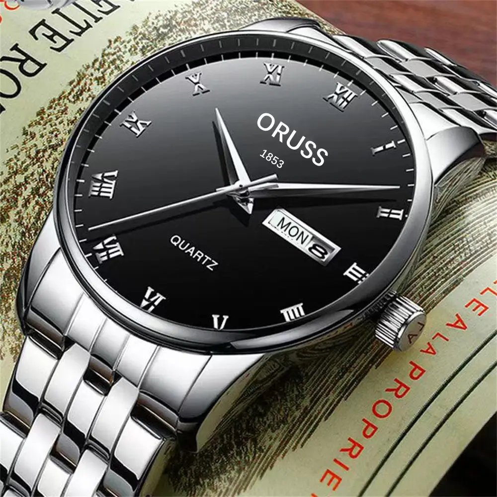 Orrus 1853 Men's Quartz Watch Silver Stainless Band — feature 17