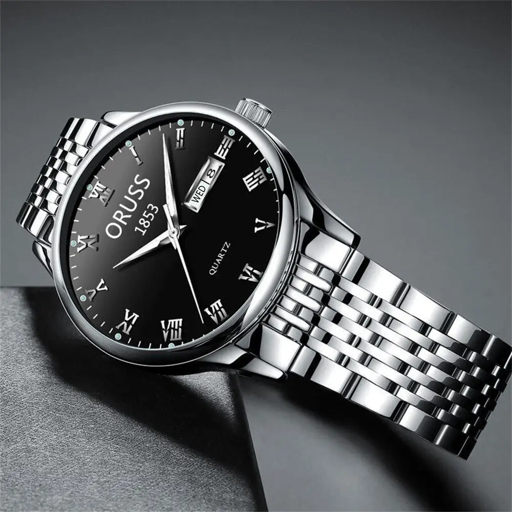 Orrus 1853 Men's Quartz Watch Silver Stainless Band — feature 5